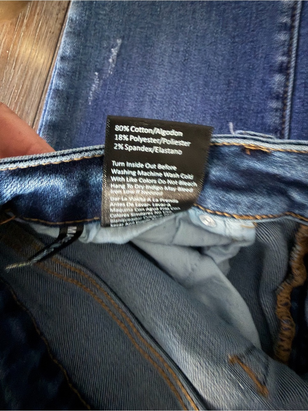 Women’s RISEN Distressed Blue Denim Jeans - Picture 8 of 10